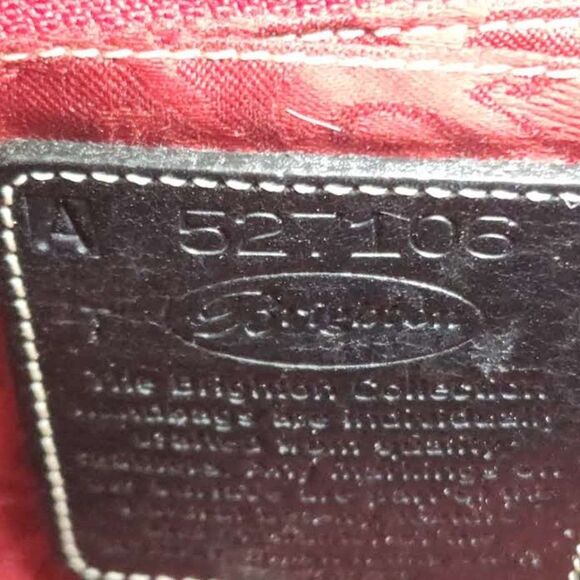 Retired Brighton Black Croc Leather Leonor / Handbag Tote EUC - Picture 10 of 14